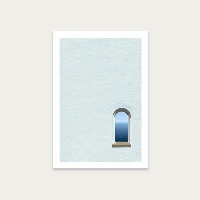 Bombinate.com White Ocean View Art Print Unframed