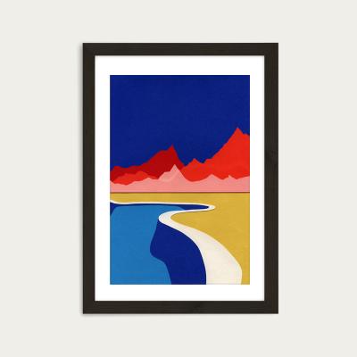 Bombinate.com Red Hills Desert Pool Art Print Black Frame