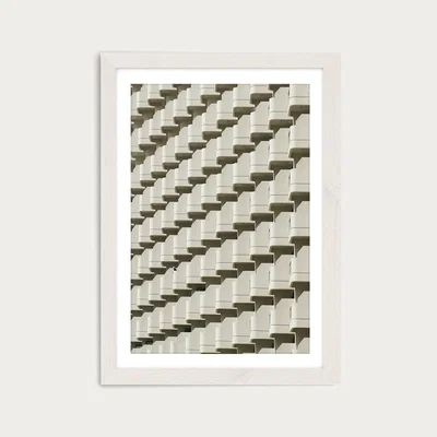 Bombinate.com Balconies Man Art Print White Frame
