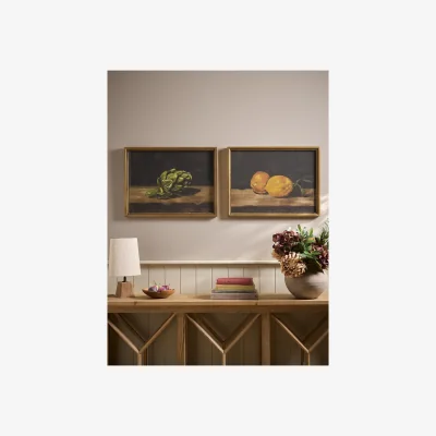 Cox and Cox Two Still Life Framed Canvases