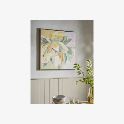 Cox and Cox Framed Bold Abstract Floral Canvas
