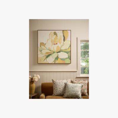 Cox and Cox Large Bright Floral Framed Canvas