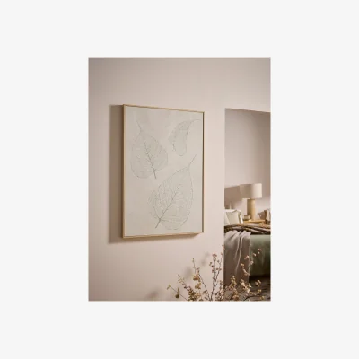 Cox and Cox Skeleton Leaves Framed Canvas