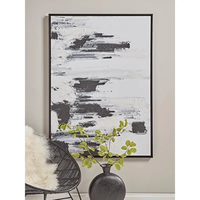 Cox and Cox Fog Abstract Framed Canvas