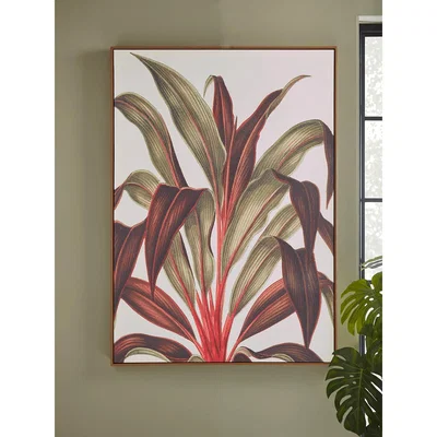 Cox and Cox NEW Hothouse Leaves Framed Canvas
