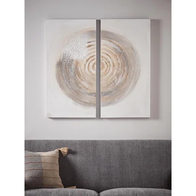 Cox and Cox Two Spiral Canvases