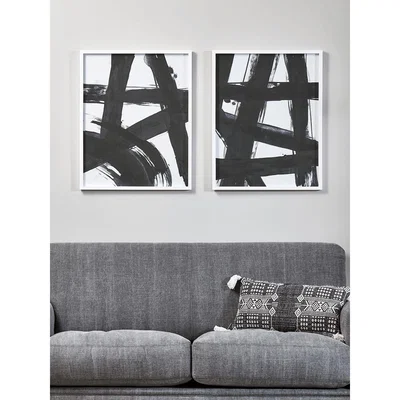 Cox and Cox Two Brush Stroke Framed Prints