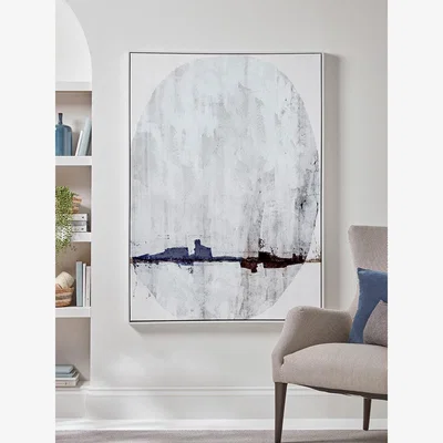 Cox and Cox Abstract Cliff Edge Framed Canvas