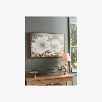 Cox and Cox Textured Floral Canvas