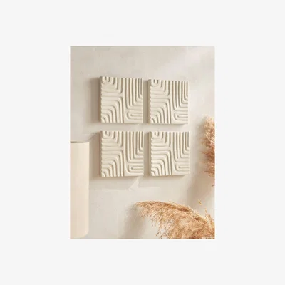 Cox and Cox Four Textured Wall Art Tiles