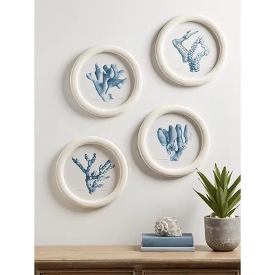 Cox and Cox NEW Four Coral Framed Prints