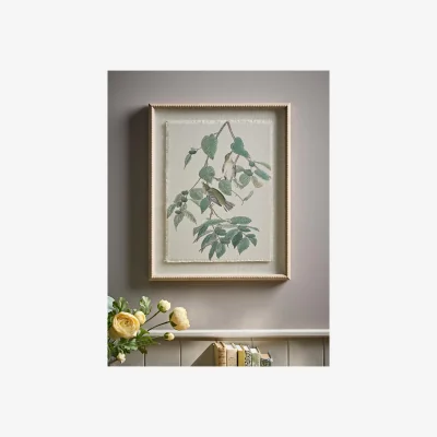 Cox and Cox Printed Linen Warblers Beaded Frame