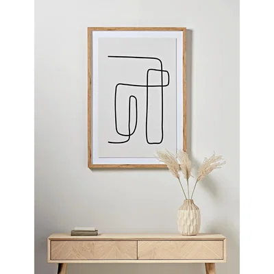 Cox and Cox NEW Abstract Line Framed Print