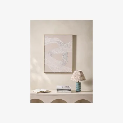 Cox and Cox Printed Modern Monochrome Canvas Framed