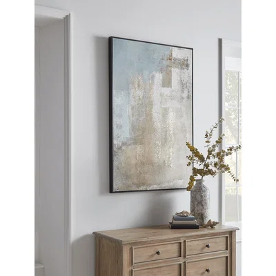 Cox and Cox Abstract Waterfall Framed Canvas