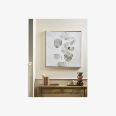 Cox and Cox Framed Hand Painted Eucalyptus Canvas
