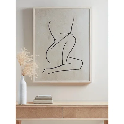 Cox and Cox NEW Silhouette Sitting Framed Print