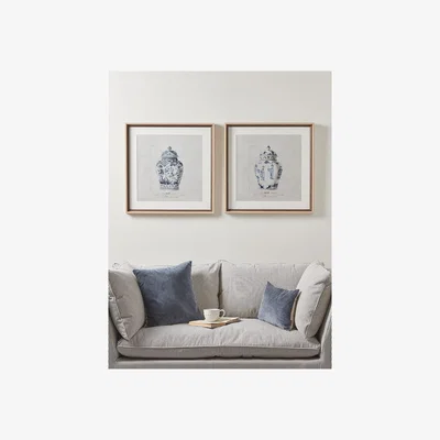 Cox and Cox Two Chinoiserie Framed Prints
