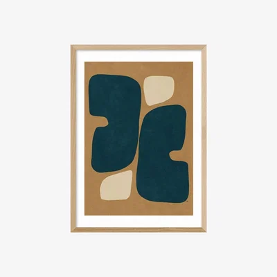 Cult Furniture Minimalist Mood Abstract Print Colour: Oak, Size: A1