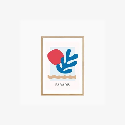 Cult Furniture In Paradis Abstract Print Colour: Oak, Size: A2