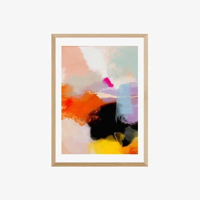 Cult Furniture Blushed Soft Sunset, Expressive Print Colour: Oak, Size: A2
