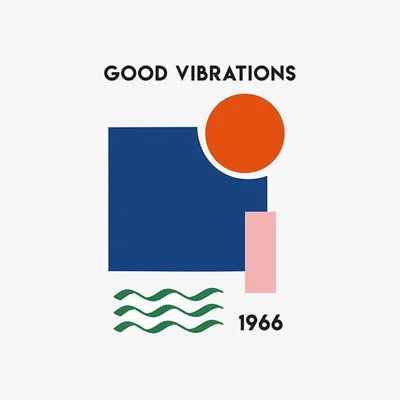 Cult Furniture Good Vibrations Graphic Print Colour: Unframed, Size: A1