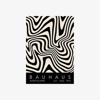 Cult Furniture Bauhaus Swirls Graphic Print Colour: Unframed, Size: A1