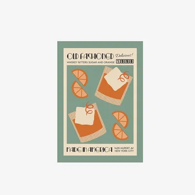 Cult Furniture Taste of America Old Fashioned, Graphic Print Colour: Unframed, Size: A1