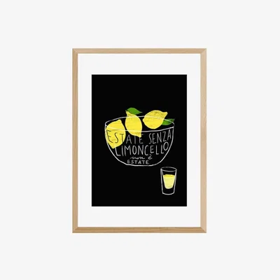 Cult Furniture Limoncello Summer, Illustrative Print Colour: Oak, Size: A1