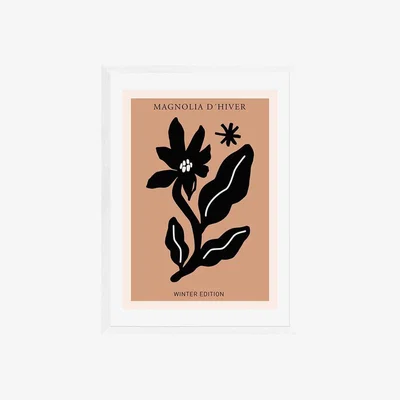 Cult Furniture Magnolia d'Hiver Nude, Graphic Print Colour: White, Size: A1