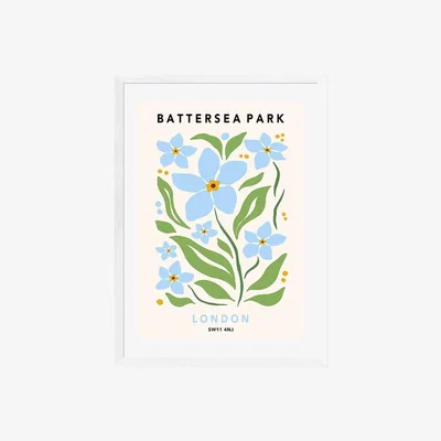 Cult Furniture Battersea Park In Summer, Graphic Print Colour: Unframed, Size: A1