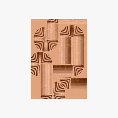 Cult Furniture Retro Warmth Geometric Print Colour: Unframed, Size: A1