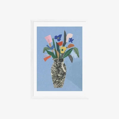 Cult Furniture A Colourful Bouquet, Abstract Print Colour: White, Size: A2