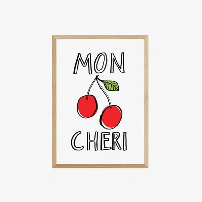 Cult Furniture Mon Cheri, Graphic Print Colour: Oak, Size: A1