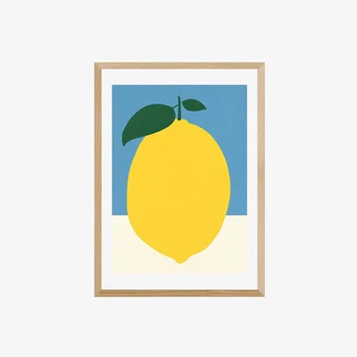 Cult Furniture Let's Make Lemonade, Graphic Print Colour: Black, Size: A2