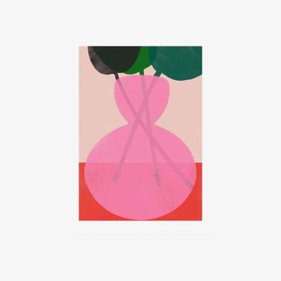 Cult Furniture Pink Vase Gathering, Graphic Print Colour: Unframed, Size: A1