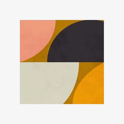 Cult Furniture Mid Century Shapes Abstract Print Colour: Unframed, Size: A1
