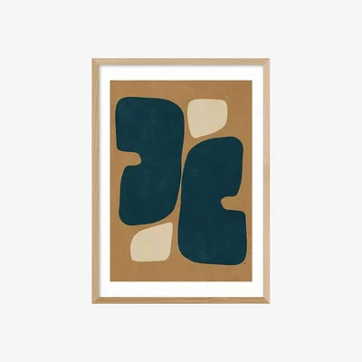 Cult Furniture Minimalist Mood Abstract Print Colour: Oak, Size: A3