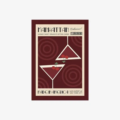 Cult Furniture Taste of America Manhattan, Graphic Print Colour: Unframed, Size: A1