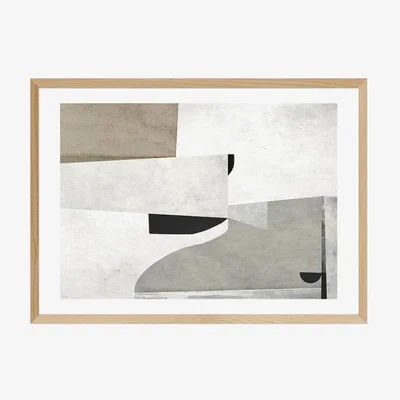 Cult Furniture Industrial Coolness, Abstract Print Colour: Oak, Size: A3