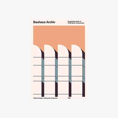 Cult Furniture The Bauhaus Archives Graphic Print Colour: Unframed, Size: A1