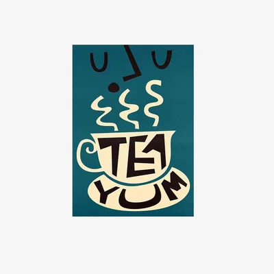 Cult Furniture Yum Tea, Graphic Print Colour: Unframed, Size: A1