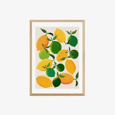 Cult Furniture Mediterranean Garden, Graphic Print Colour: Oak, Size: A2