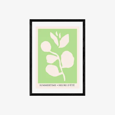 Cult Furniture Summertime Freshness, Graphic Print Colour: Black, Size: A1