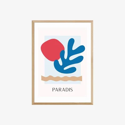 Cult Furniture In Paradis Abstract Print Colour: Oak, Size: A1