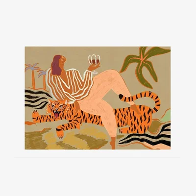 Cult Furniture The Roar of the Jungle, Graphic Print Colour: Unframed, Size: A1