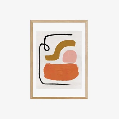 Cult Furniture Terracotta Dreams, Abstract Print Colour: Oak, Size: A2