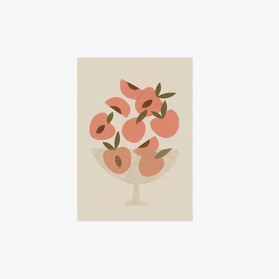 Cult Furniture Life's A Peach Bowl, Pop Art Print Colour: Unframed, Size: A1