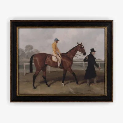 Casa by JJ Morning Ride Portrait - Vintage Style Race Track Print