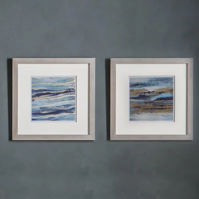 Dunelm Set of 2 Francis Framed Art Blue